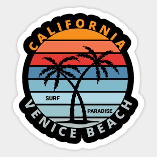 California Surf Paradise Sticker